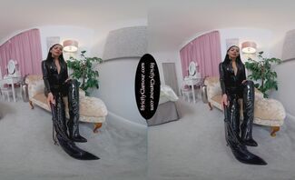 Jasmine Black Latex Catsuit Tease