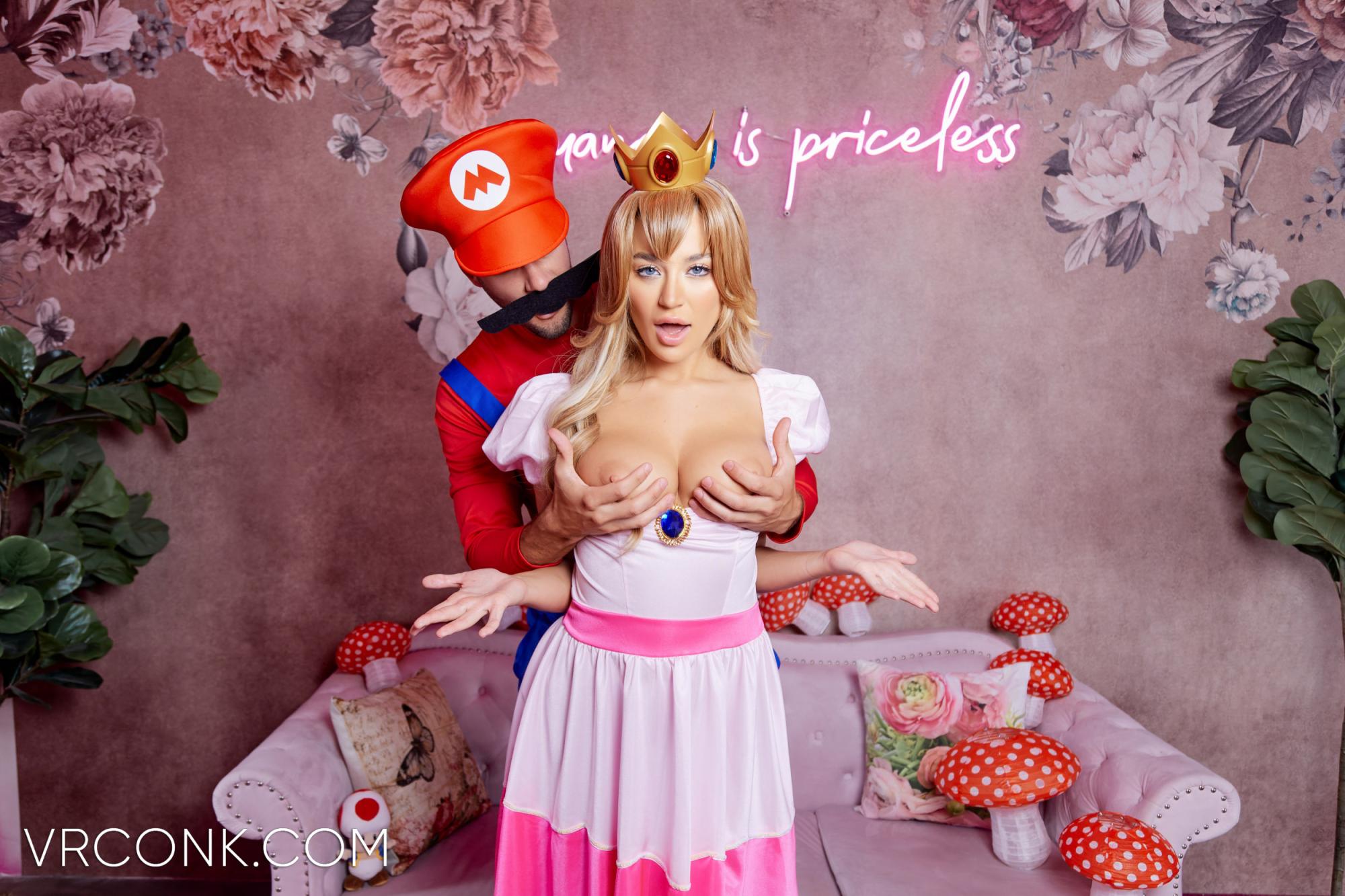 Princess Peach Pussy Spread - Mario Princess Peach (A Porn Parody) Featuring Blake Blossom - VR Conk |  VRPornSeek