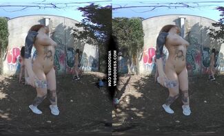 On Vacation With Matty Cheri Rebeka Ruby Nude In Public Painting Graffiti And Dancing