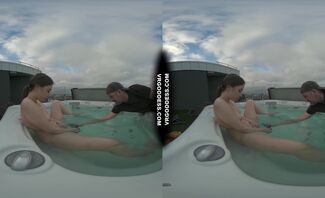 Behind The Scenes Filming Pretty Lika Rooftop Jacuzzi Dildo Masturbating