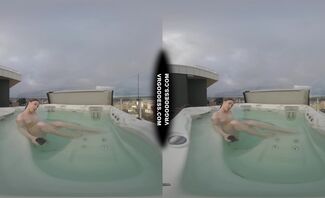 Behind The Scenes Filming Pretty Lika Rooftop Jacuzzi Dildo Masturbating