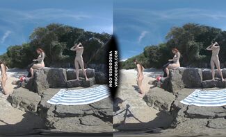 Rebeka Ruby Risky Nude Beach Dildo Masturbating On Vacation Nude Girls Background