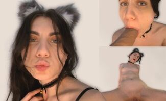 Cat Cosplay Teen Fucks Huge Dick Dildo Katrina Dragonfly