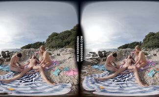 Kirstina With Her Friends Emmux And Rebeka Ruby Nude Beach Picnic And Sunbathing