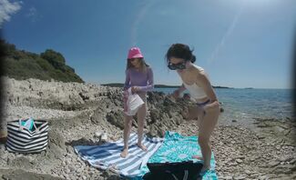 Matty Mila Perez And Josie Having A Picnic On Nude Beach On Vacation Real Life Adventures