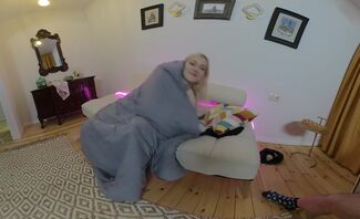 Sweet Blonde Girl With Hairy Breast