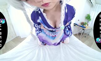 Thick and Busty Mika Arimura Pleasures Her Fuzzy Pussy