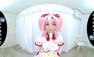 Skinny Small Boobed Yuna Haru Gets Her Meaty Pussy Gaped and Creamed
