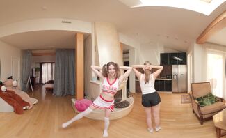 Home Fitness Party Lesbian Style featuring Roosa, Samantha Rouge